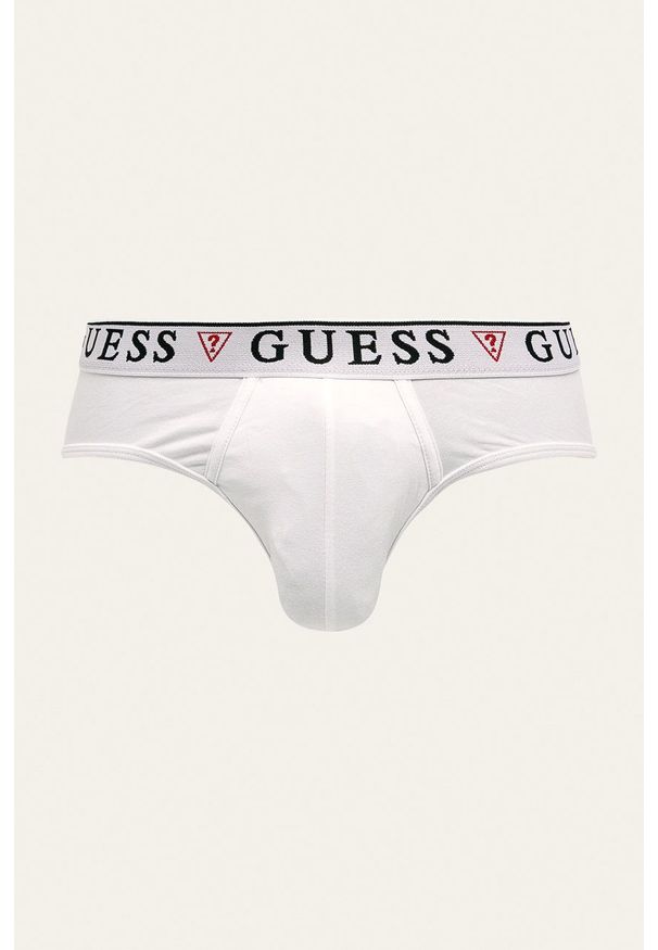 Guess Jeans - Slipy (3-pack). Kolor: biały. Materiał: jeans