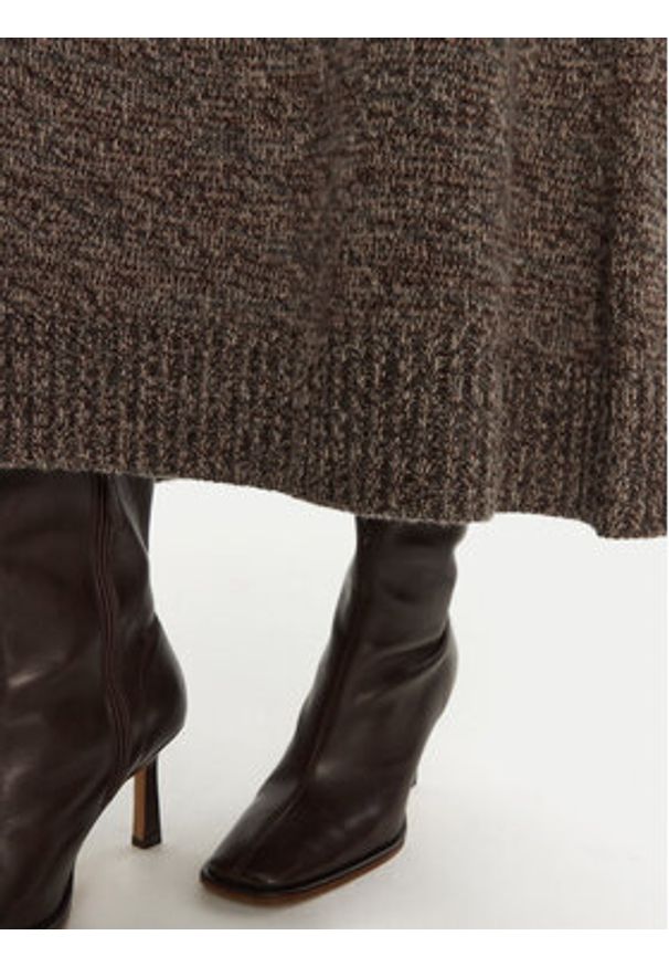 Weekend Max Mara Sukienka dzianinowa Dionne 2425326022 Brązowy Relaxed Fit. Kolor: brązowy. Materiał: wełna