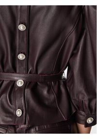 Custommade Bluzka Jora 999418265 Fioletowy Regular Fit. Kolor: fioletowy. Materiał: skóra