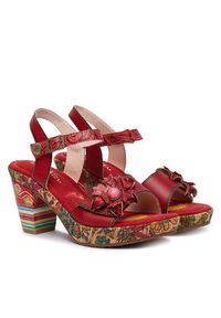 Laura Vita Sandały Nellao 31 Czerwony. Kolor: czerwony. Materiał: skóra #4