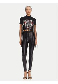 Versace Jeans Couture T-Shirt 78HAHE01 Czarny Slim Fit. Kolor: czarny. Materiał: bawełna #3
