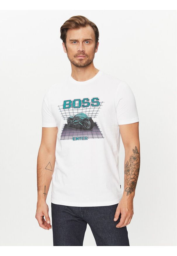 BOSS - Boss T-Shirt Teenter 50503551 Biały Regular Fit. Kolor: biały. Materiał: bawełna