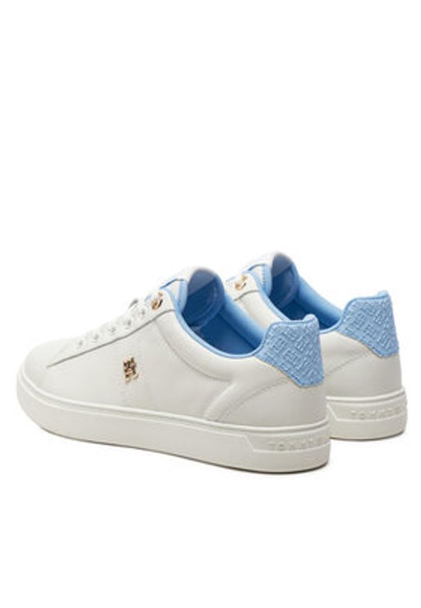 TOMMY HILFIGER - Tommy Hilfiger Sneakersy Elevated Essent Sneaker Monogram FW0FW07999 Écru. Materiał: skóra