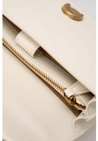 Pinko torebka skórzana kolor biały. Kolor: biały. Materiał: skórzane #3