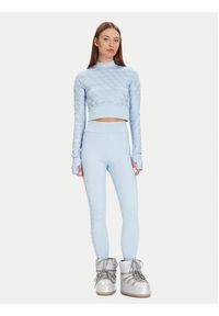 Guess Legginsy W5BB72 K7182 Błękitny Slim Fit. Kolor: niebieski. Materiał: syntetyk #4