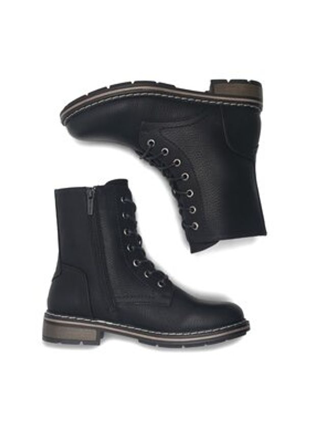 Clara Barson Trzewiki KAYLA WS6201-05 Czarny. Kolor: czarny. Materiał: syntetyk