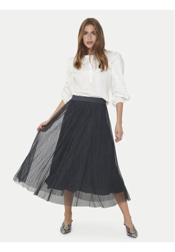 only - ONLY Spódnica midi Lavina 15214303 Szary Regular Fit. Kolor: szary. Materiał: syntetyk