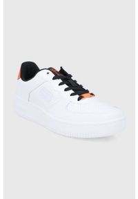 Tommy Jeans Buty kolor biały. Nosek buta: okrągły. Zapięcie: sznurówki. Kolor: biały. Materiał: poliester, guma #5