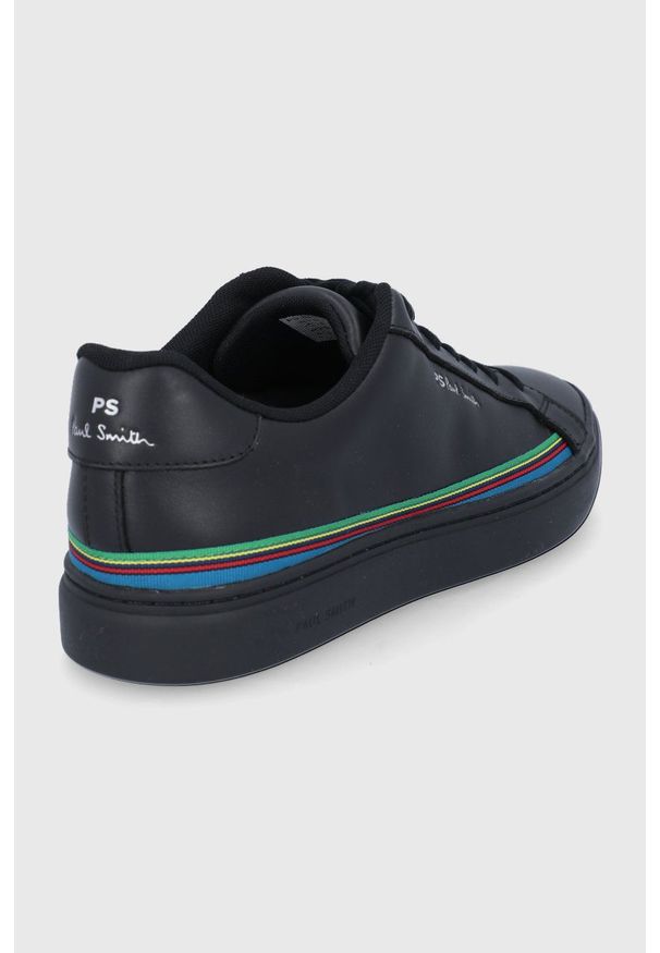 PS PAUL SMITH - PS Paul Smith Buty skórzane kolor czarny. Nosek buta: okrągły. Zapięcie: sznurówki. Kolor: czarny. Materiał: skóra. Obcas: na obcasie. Wysokość obcasa: niski