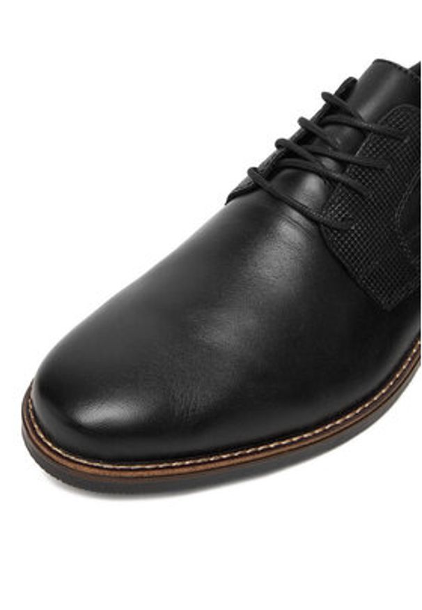 Rieker Półbuty 13523-00 Czarny. Kolor: czarny. Materiał: skóra