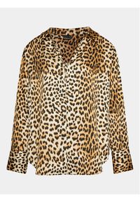 Gina Tricot Koszula 20540 Brązowy Regular Fit. Kolor: brązowy. Materiał: syntetyk