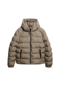 Kurtka puchowa Superdry Sports. Okazja: na co dzień. Kolor: beżowy. Materiał: puch. Styl: casual, sportowy #1