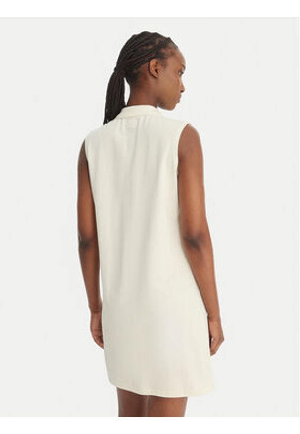 Kappa Sukienka codzienna Ivanka 332D7MW Écru Regular Fit. Okazja: na co dzień. Materiał: bawełna. Typ sukienki: proste. Styl: casual