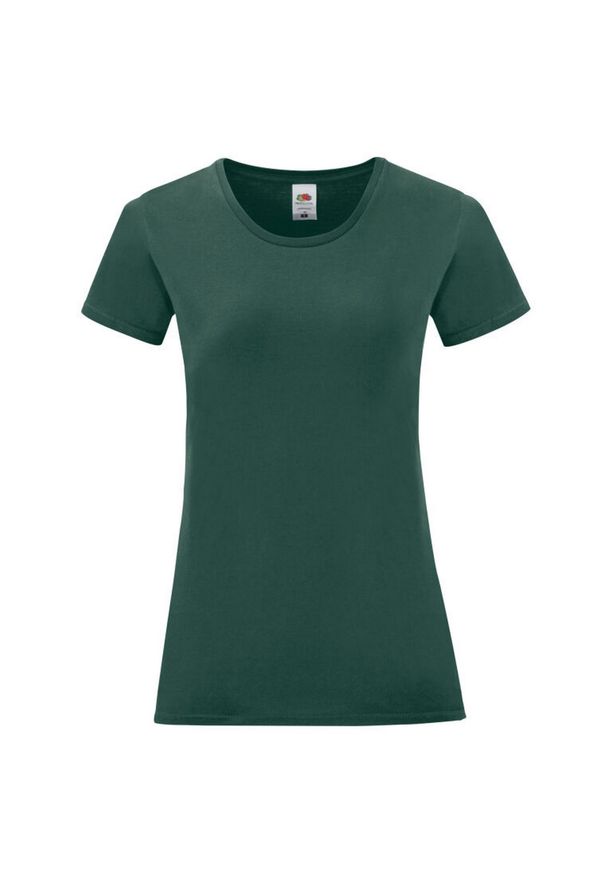FRUIT OF THE LOOM - T-shirt Damski Iconic 150. Kolor: czerwony, zielony, wielokolorowy. Materiał: bawełna. Sport: turystyka piesza