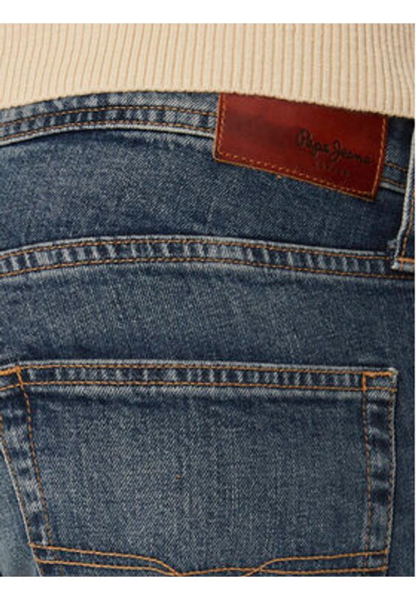 Pepe Jeans Jeansy PM207393 Niebieski Straight Fit. Kolor: niebieski