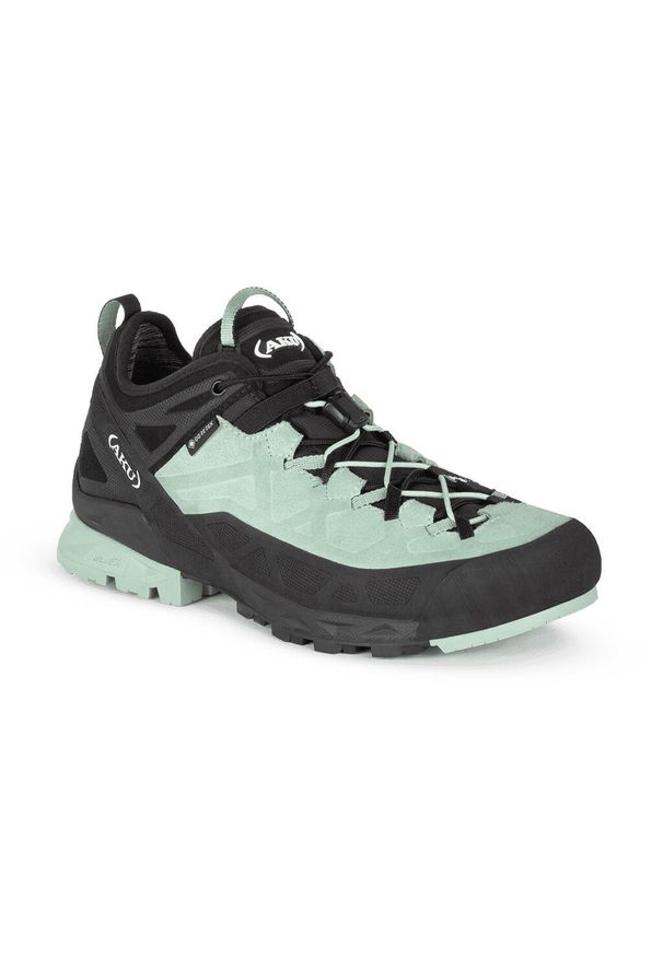 Aku - Buty podejściowe damskie AKU Rock DFS GTX. Kolor: zielony. Materiał: syntetyk, tkanina, materiał, skóra. Styl: rockowy