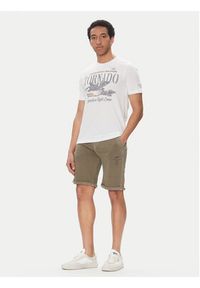 Aeronautica Militare Szorty sportowe 251BF016F583 Khaki Regular Fit. Kolor: brązowy. Materiał: bawełna. Styl: sportowy