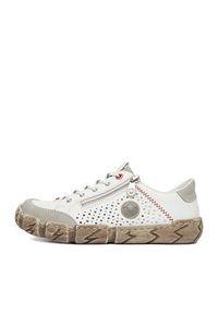 Rieker Półbuty L0355-80 Biały. Kolor: biały. Materiał: skóra #6