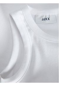 JJXX Top 12224661 Biały Rib Fit. Kolor: biały. Materiał: bawełna #6