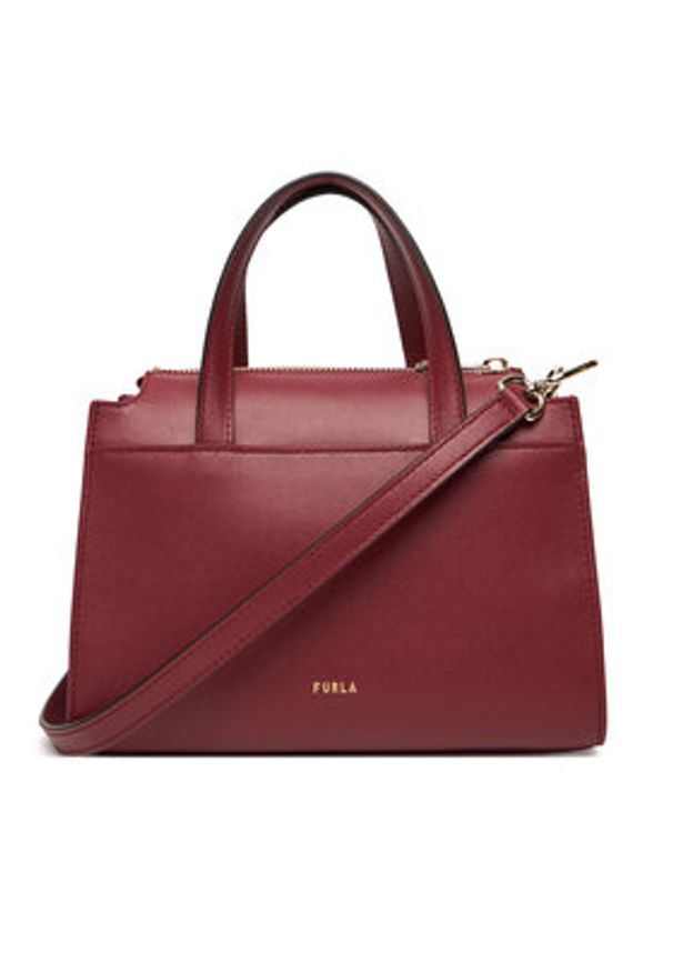 Furla Torebka Nuvola Small WB01337 BX2045 CN 0053S 1007 Bordowy. Kolor: czerwony. Materiał: skórzane