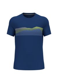 Odlo - Koszulka z krótkim rękawem męska ODLO F-Dry Ridgeline T-Shirt Crew Neck s/s. Kolor: niebieski. Długość rękawa: krótki rękaw. Długość: krótkie