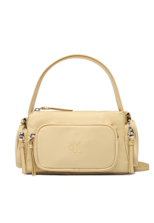 Calvin Klein Torebka Pocket Nylon Bag W/Strap LV04F3132G Żółty. Kolor: żółty