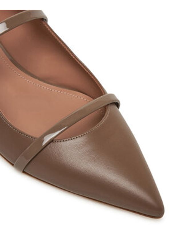 MALONE SOULIERS Klapki Maureen Flat 328 Brązowy. Kolor: brązowy. Materiał: skóra