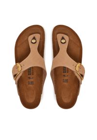 Birkenstock Japonki Gizeh Big Buckle LENB 1024007 Beżowy. Kolor: beżowy. Materiał: skóra, nubuk #1