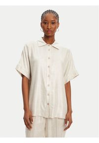 ACCESS FASHION Koszula 53-7079-421 Beżowy Regular Fit. Kolor: beżowy. Materiał: wiskoza