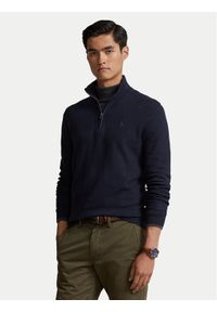 Polo Ralph Lauren Sweter 710932304001 Granatowy Regular Fit. Typ kołnierza: polo. Kolor: niebieski. Materiał: bawełna