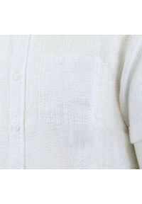 Weekendowa Koszula Męska z Kory Bawełnianej - Brave Soul - Biała. Kolor: biały. Materiał: bawełna. Styl: sportowy #7