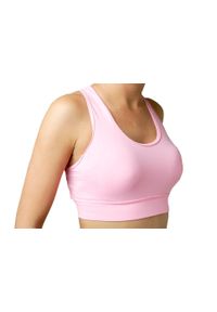 Gym Hero - Biustonosz sportowy damski GymHero Bra Pink-Sport. Kolor: różowy. Materiał: elastan, poliester