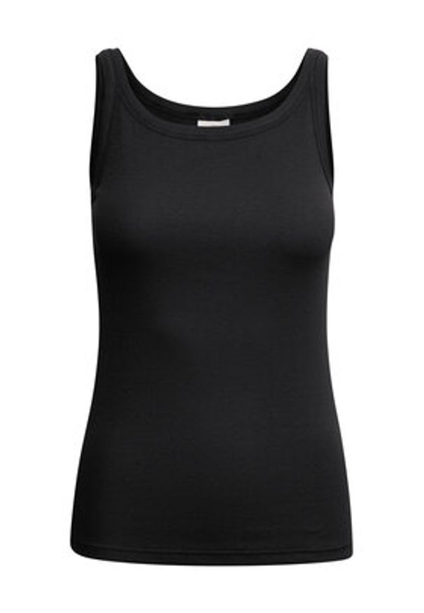 Kaffe Top Carna 10507348 Czarny Shaped Fit. Kolor: czarny. Materiał: bawełna