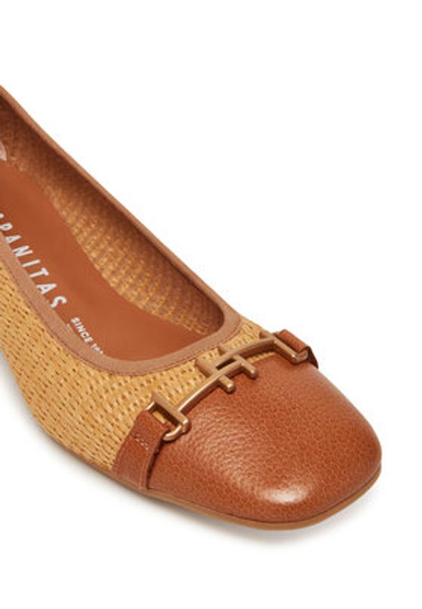 Hispanitas Czółenka RHV253992 Beżowy. Kolor: beżowy. Materiał: materiał