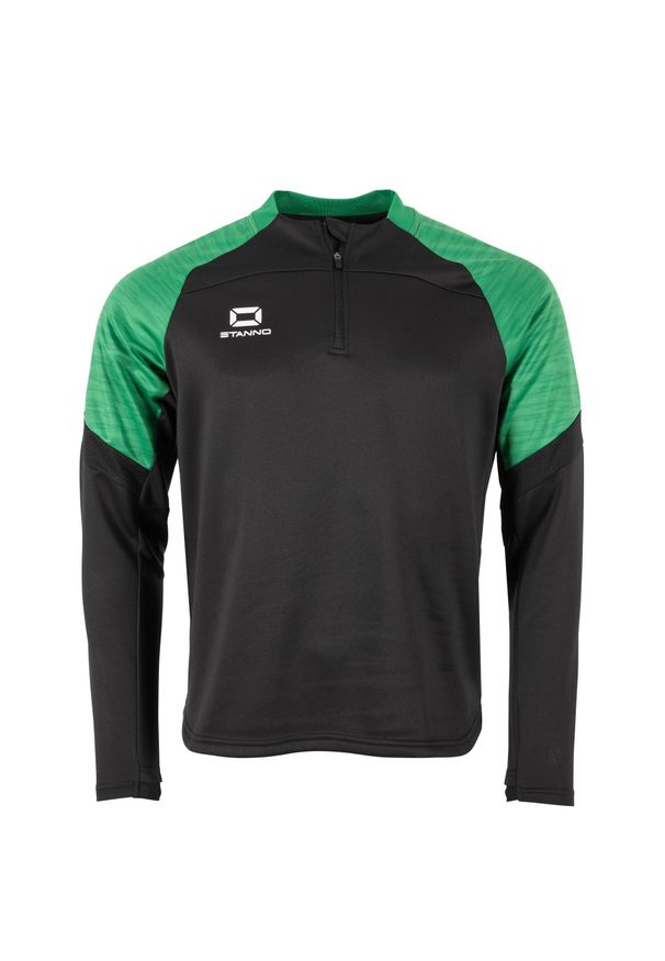 STANNO - Dziecięca bluza dresowa 1/4 z zamkiem błyskawicznym Stanno Bolt. Kolor: wielokolorowy, czarny, zielony. Materiał: dresówka