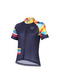 MADANI - Koszulka rowerowa męska madani. Kolor: czarny, pomarańczowy, wielokolorowy. Sport: kolarstwo
