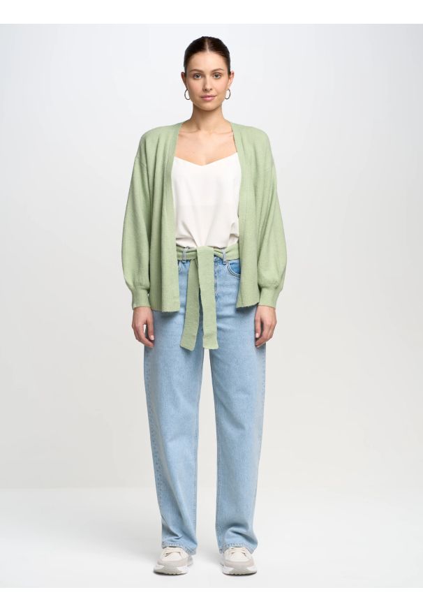 Big-Star - Kardigan damski miętowy Mady 300. Kolor: zielony