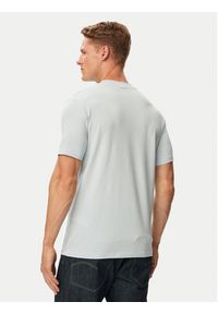 Karl Lagerfeld - KARL LAGERFELD T-Shirt 755750 563221 Niebieski jasny Regular Fit. Typ kołnierza: dekolt w karo. Kolor: niebieski. Materiał: bawełna #4