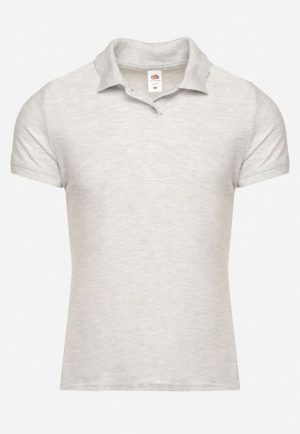 Born2be - Jasnoszary T-shirt Polo z Bawełną Fodelira. Okazja: na co dzień. Typ kołnierza: polo. Kolor: szary. Materiał: bawełna. Styl: casual, klasyczny, elegancki