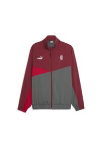 Puma - Kurtka z dresu Milan AC 2023/24. Kolor: czerwony. Materiał: dresówka. Sport: piłka nożna #1