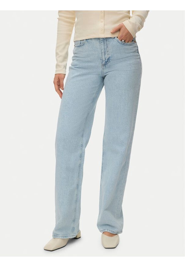 Vero Moda Jeansy Tessa 10345321 Niebieski Wide Leg. Kolor: niebieski