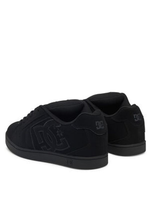 DC Shoes Sneakersy NET 302361-3BK Czarny. Kolor: czarny. Materiał: materiał