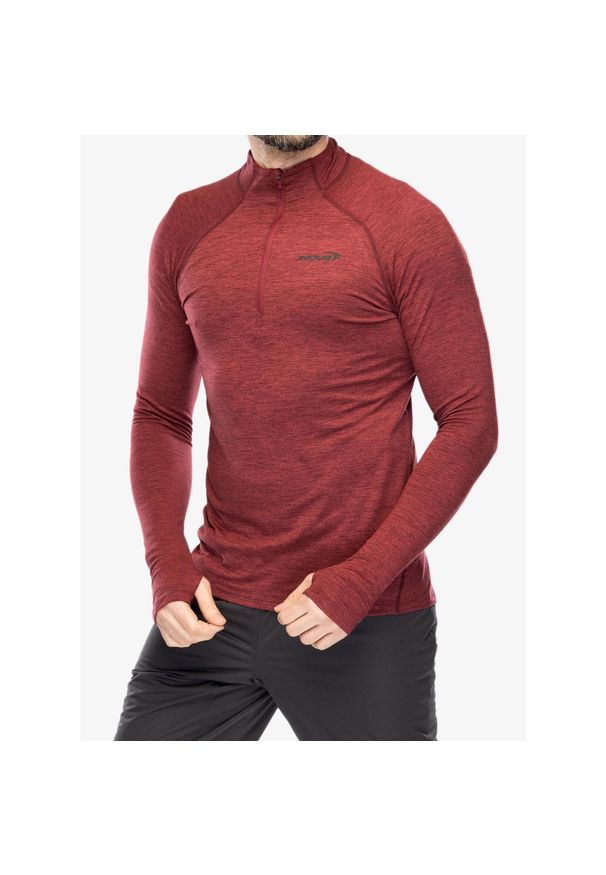 Bluza z zamkiem męska Inov-8 Train Elite Mid LSZ. Kolor: czerwony