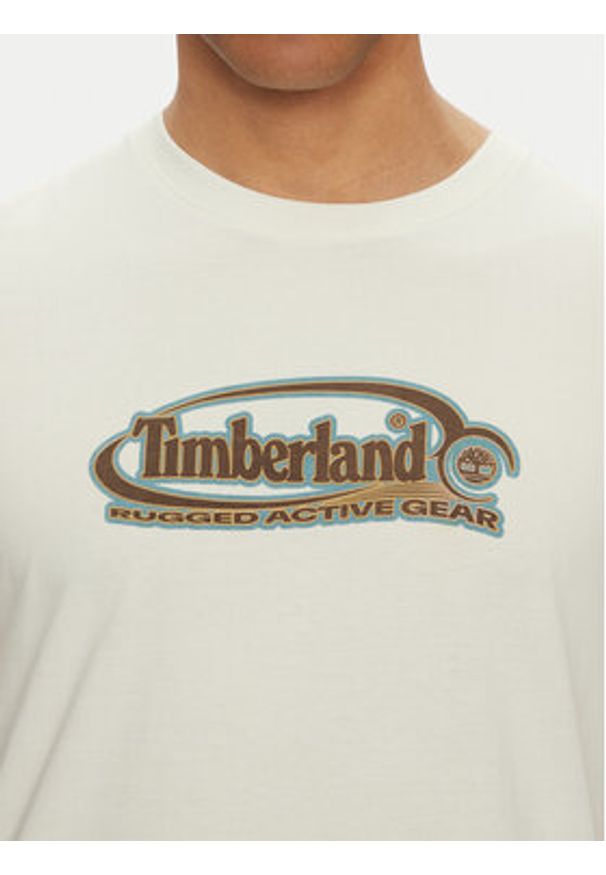 Timberland T-Shirt TB0A6DJY Biały Regular Fit. Kolor: biały. Materiał: bawełna