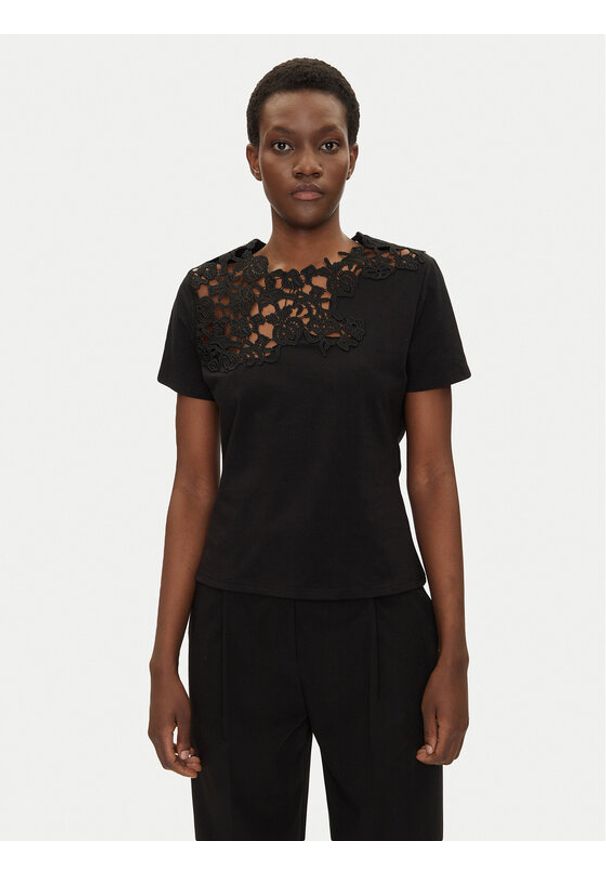 Morgan Bluzka 251-DUNE M Czarny Regular Fit. Kolor: czarny. Materiał: bawełna