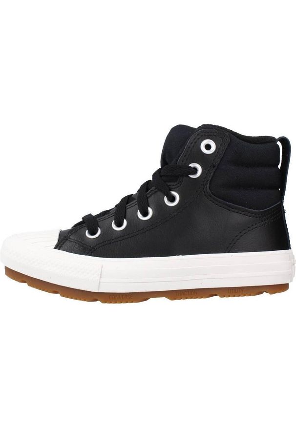Converse - Buty CONVERSE CHUCK TAYLOR ALL STAR BERKSHIRE BOOT HI Czarny. Okazja: na co dzień. Kolor: czarny. Materiał: tkanina, skóra. Model: Converse All Star