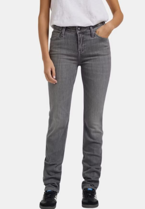 Lee - DAMSKIE SPODNIE LEE MARION STRAIGHT AGED SILVER 112363542