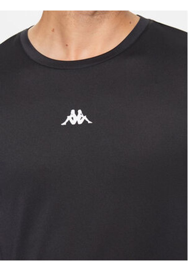 Kappa Longsleeve 312001 Czarny Slim Fit. Kolor: czarny. Materiał: syntetyk. Długość rękawa: długi rękaw