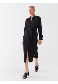Calvin Klein Sukienka koszulowa K20K205697 Czarny Regular Fit. Kolor: czarny. Materiał: syntetyk. Typ sukienki: koszulowe #1