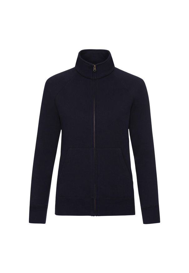 FRUIT OF THE LOOM - Kurtka Dresowa Premium Dla Pań I Panów. Kolor: niebieski. Materiał: dresówka. Sport: turystyka piesza